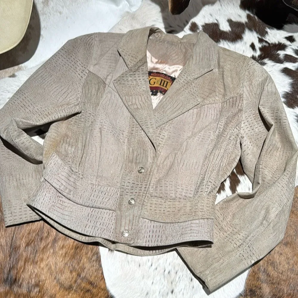 Vintage 80s G-III Padded Shoulder Motorcycle Leather Biker‎ Jacket